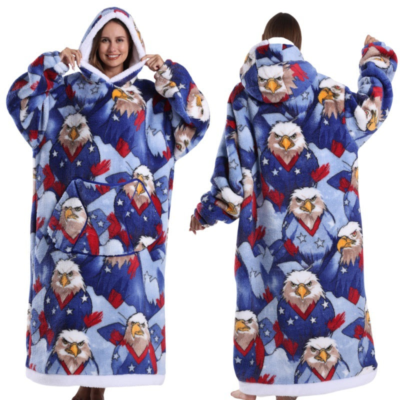 Cozy Oversized Hoodie Blanket - Ultra Soft Wearable Blanket for Winter