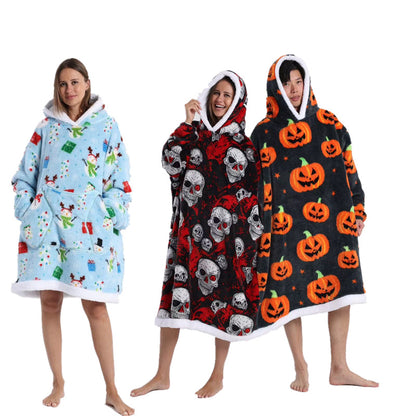 Cozy Oversized Hoodie Blanket - Ultra Soft Wearable Blanket for Winter