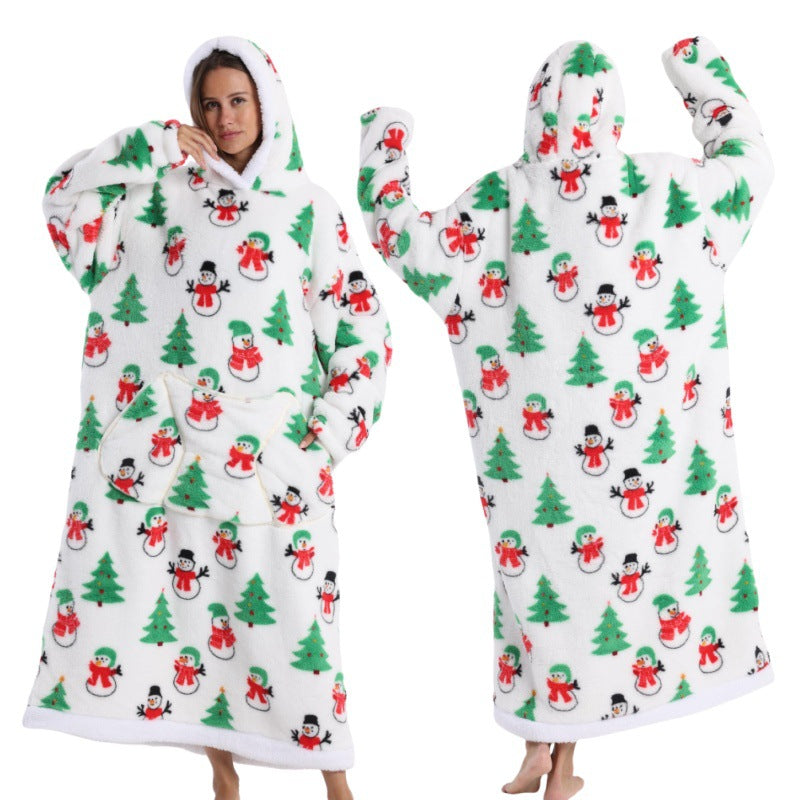 Cozy Oversized Hoodie Blanket - Ultra Soft Wearable Blanket for Winter
