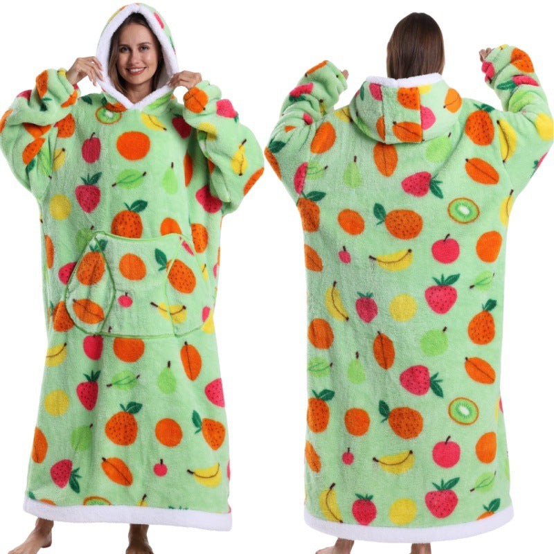 Cozy Oversized Hoodie Blanket - Ultra Soft Wearable Blanket for Winter