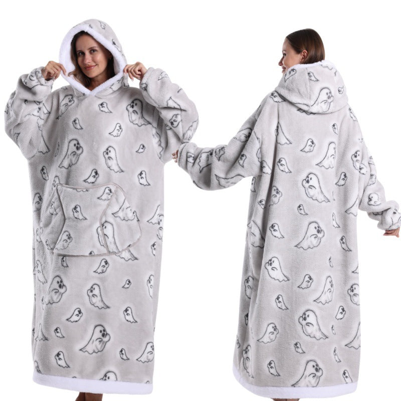 Cozy Oversized Hoodie Blanket - Ultra Soft Wearable Blanket for Winter