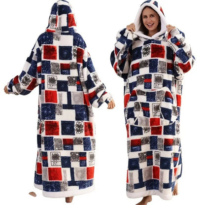 Cozy Oversized Hoodie Blanket - Ultra Soft Wearable Blanket for Winter